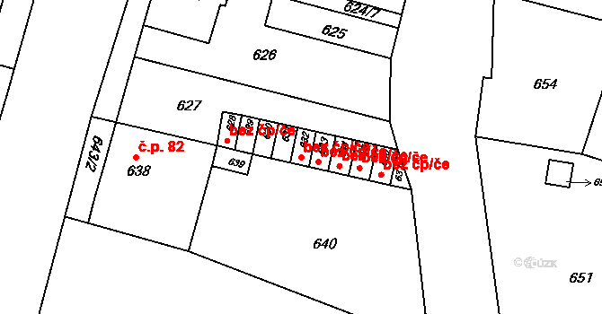 Heršpice 45874573 na parcele st. 632 v KÚ Heršpice, Katastrální mapa