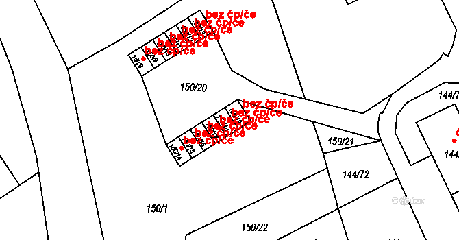 Provodín 47882573 na parcele st. 150/18 v KÚ Provodín, Katastrální mapa