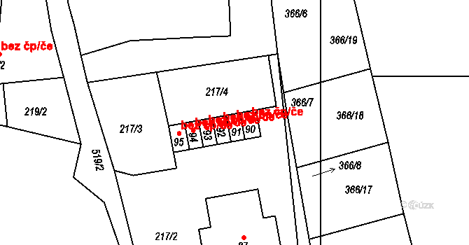 Mišovice 39970574 na parcele st. 91 v KÚ Pohoří u Mirovic, Katastrální mapa