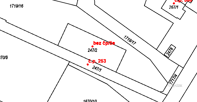 Roztoky u Jilemnice 42393574 na parcele st. 247/2 v KÚ Roztoky u Jilemnice, Katastrální mapa