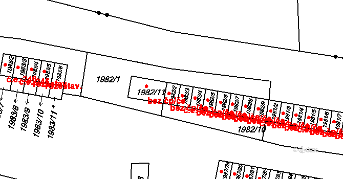Nýřany 45755574 na parcele st. 1982/2 v KÚ Nýřany, Katastrální mapa