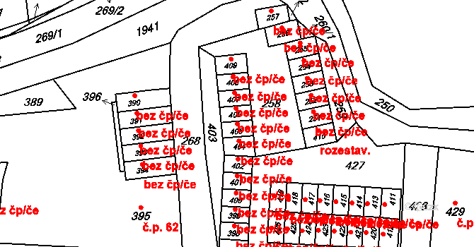 Český Dub 49823574 na parcele st. 405 v KÚ Český Dub, Katastrální mapa