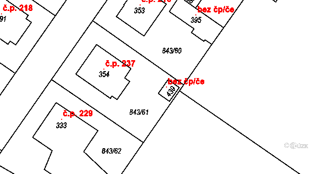 Sobíňov 102387575 na parcele st. 439 v KÚ Sobíňov, Katastrální mapa