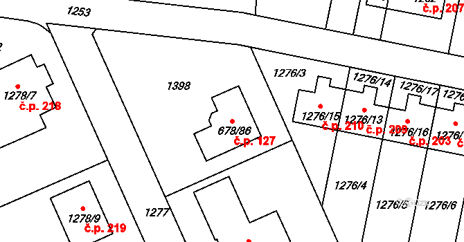 Sedlešovice 127, Nový Šaldorf-Sedlešovice na parcele st. 678/86 v KÚ Sedlešovice, Katastrální mapa