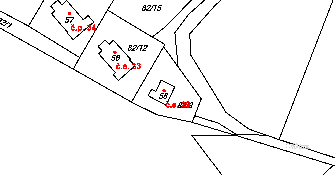 Skály 29, Teplice nad Metují na parcele st. 58 v KÚ Skály u Teplic nad Metují, Katastrální mapa