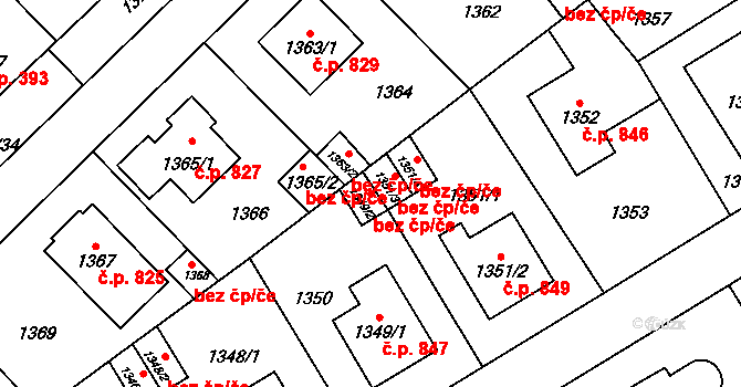 Praha 40521575 na parcele st. 1349/2 v KÚ Zbraslav, Katastrální mapa