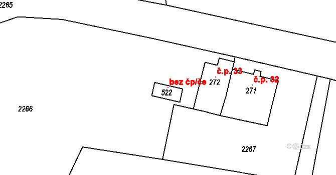 Frýdštejn 42002575 na parcele st. 522 v KÚ Frýdštejn, Katastrální mapa