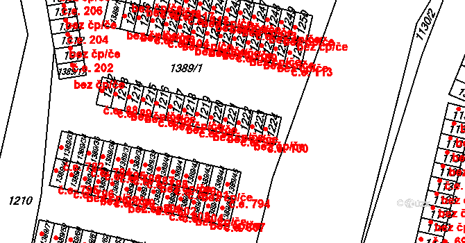 Lovosice 49588575 na parcele st. 1221 v KÚ Lovosice, Katastrální mapa