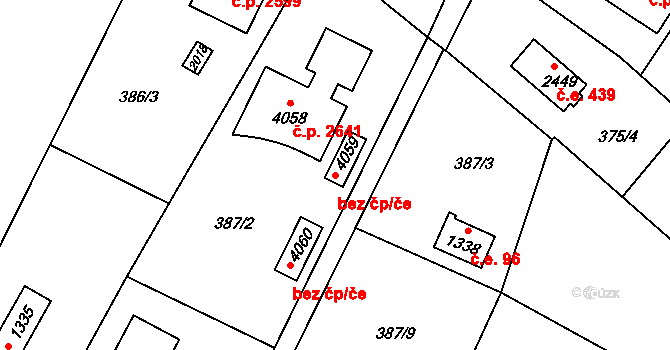 Říčany 90435575 na parcele st. 4059 v KÚ Říčany u Prahy, Katastrální mapa