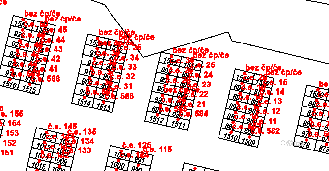Řetenice 28, Teplice na parcele st. 900 v KÚ Teplice-Řetenice, Katastrální mapa