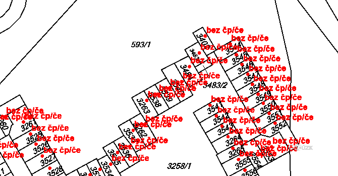 Třinec 40234576 na parcele st. 3539 v KÚ Lyžbice, Katastrální mapa