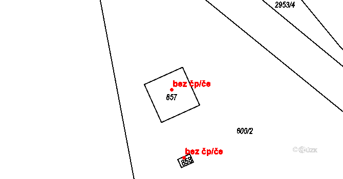 Krupka 45060576 na parcele st. 857 v KÚ Krupka, Katastrální mapa