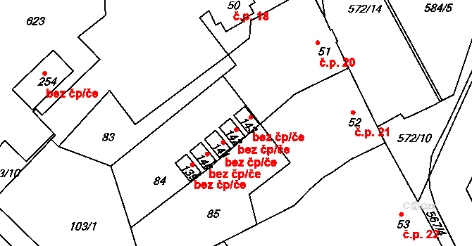 Blovice 48144576 na parcele st. 142 v KÚ Hradiště u Blovic, Katastrální mapa