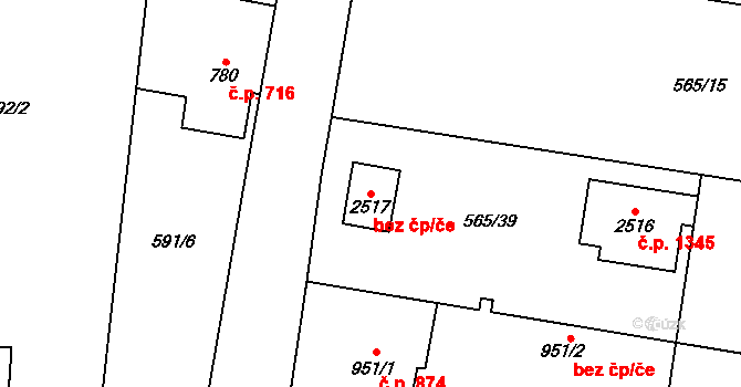 Třebechovice pod Orebem 48752576 na parcele st. 2517 v KÚ Třebechovice pod Orebem, Katastrální mapa