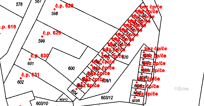 Česká Lípa 49232576 na parcele st. 610 v KÚ Česká Lípa, Katastrální mapa