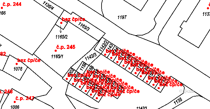 Valtice 40798577 na parcele st. 1143 v KÚ Valtice, Katastrální mapa