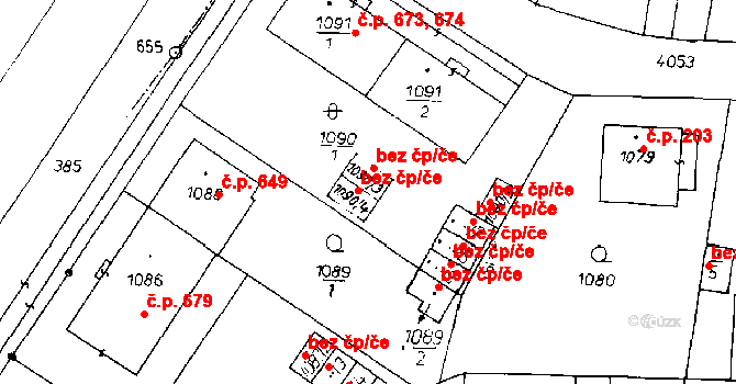 Poděbrady 46295577 na parcele st. 1090/3 v KÚ Poděbrady, Katastrální mapa