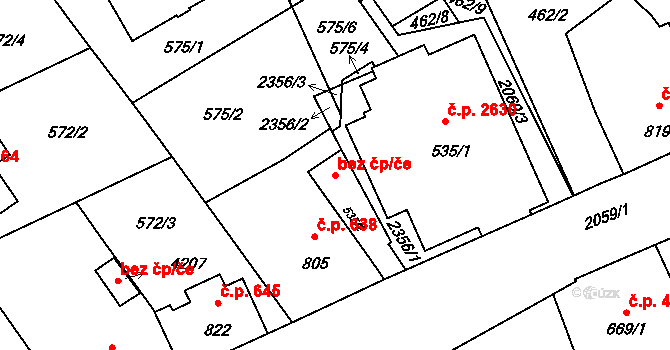 Šumperk 47956577 na parcele st. 535/2 v KÚ Šumperk, Katastrální mapa