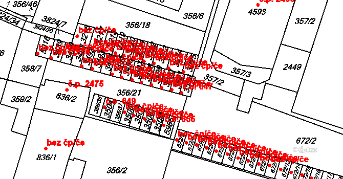 Rakovník 49721577 na parcele st. 3501 v KÚ Rakovník, Katastrální mapa