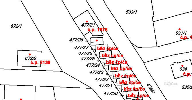 Tachov 50026577 na parcele st. 477/27 v KÚ Tachov, Katastrální mapa