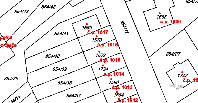 Světlá nad Sázavou 1015 na parcele st. 1572 v KÚ Světlá nad Sázavou, Katastrální mapa