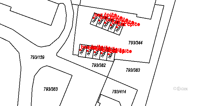 Ostrava 121378578 na parcele st. 793/478 v KÚ Výškovice u Ostravy, Katastrální mapa