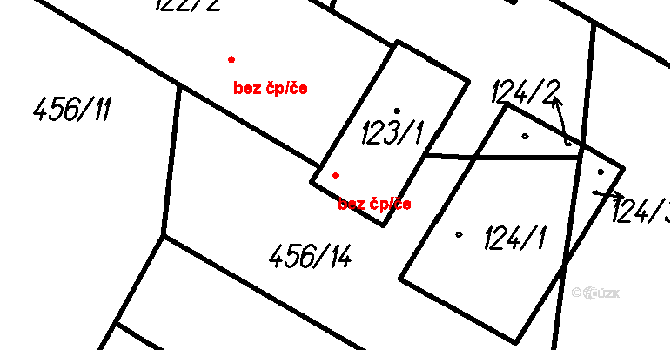 Předslav 45210578 na parcele st. 123/1 v KÚ Předslav, Katastrální mapa
