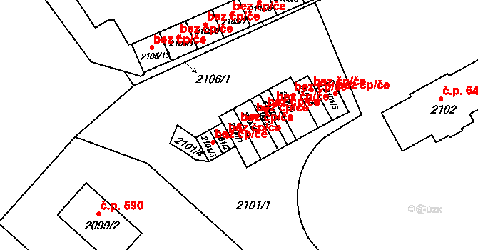 Liberec 47015578 na parcele st. 2100/1 v KÚ Liberec, Katastrální mapa