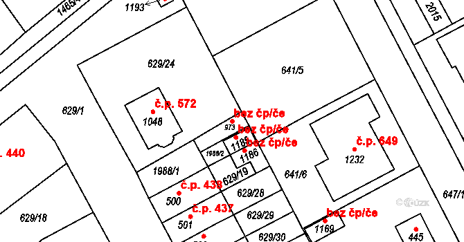 Olomouc 47368578 na parcele st. 973 v KÚ Chválkovice, Katastrální mapa