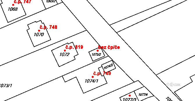 Jablunkov 47698578 na parcele st. 1073/2 v KÚ Jablunkov, Katastrální mapa