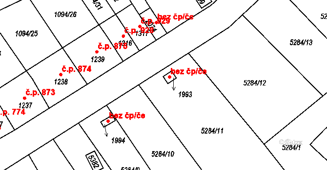 Jáchymov 47785578 na parcele st. 1993 v KÚ Jáchymov, Katastrální mapa