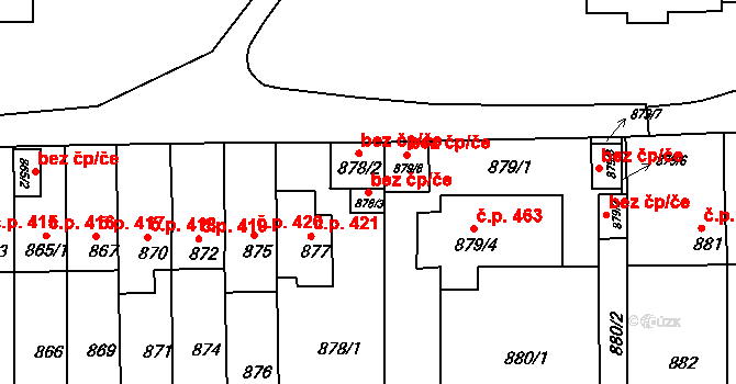 Klášterec nad Ohří 48896578 na parcele st. 878/3 v KÚ Klášterec nad Ohří, Katastrální mapa
