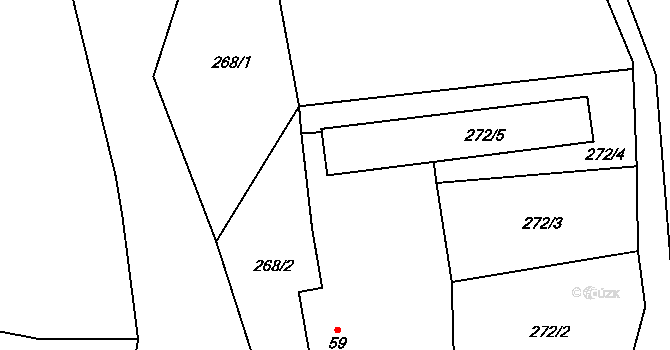 Srlín 26, Bernartice na parcele st. 59 v KÚ Srlín, Katastrální mapa
