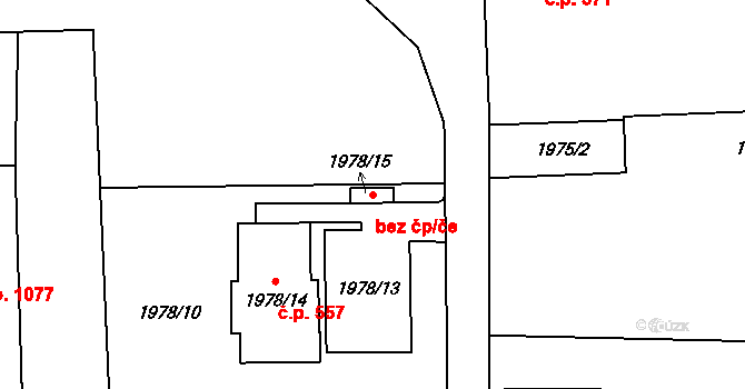 Šluknov 80590578 na parcele st. 1978/15 v KÚ Šluknov, Katastrální mapa