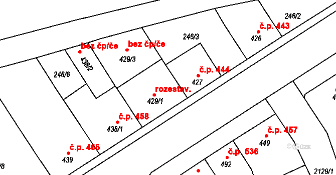 Lišov 448, Katastrální mapa