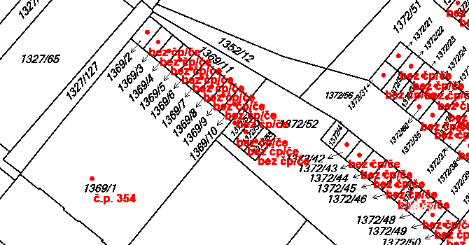 Brno 39462579 na parcele st. 1372/53 v KÚ Staré Brno, Katastrální mapa