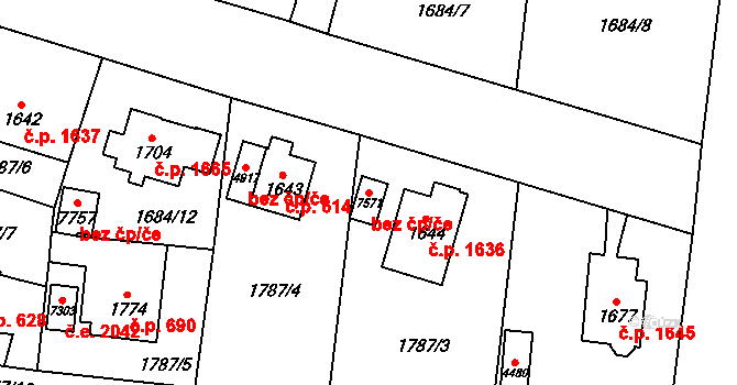 Cheb 42632579 na parcele st. 7571 v KÚ Cheb, Katastrální mapa