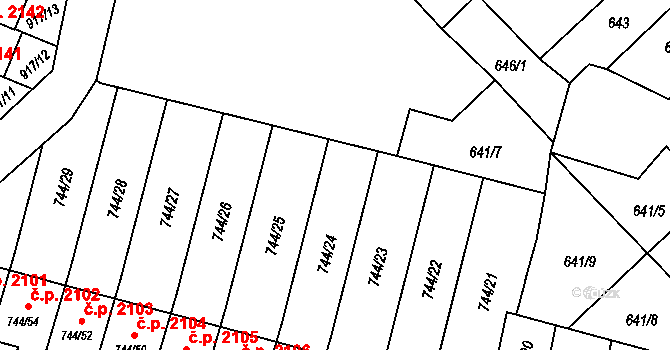 Objekt 43928579, Katastrální mapa