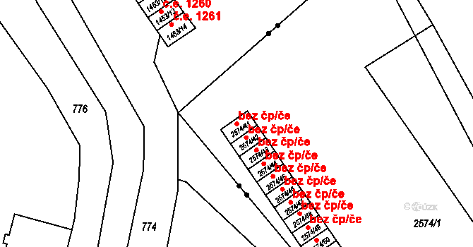 Nový Bohumín 1276, Bohumín na parcele st. 2574/41 v KÚ Nový Bohumín, Katastrální mapa