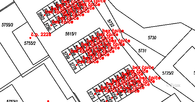 Žďár nad Sázavou 47070579 na parcele st. 5780 v KÚ Město Žďár, Katastrální mapa