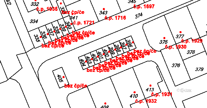 Kladno 38567580 na parcele st. 401 v KÚ Kročehlavy, Katastrální mapa