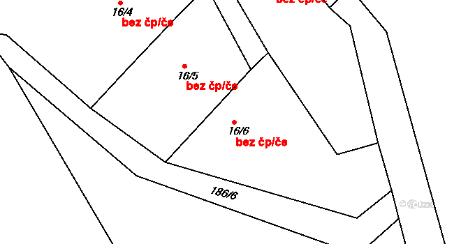 Čachrov 39186580 na parcele st. 16/6 v KÚ Březí u Čachrova, Katastrální mapa