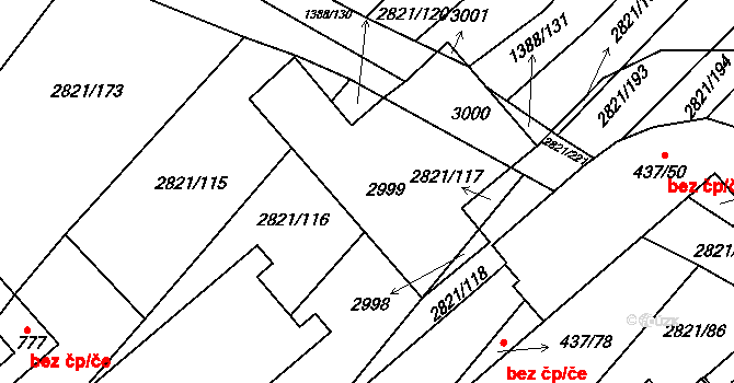 Vrbice 40649580 na parcele st. 437/21 v KÚ Vrbice u Velkých Pavlovic, Katastrální mapa