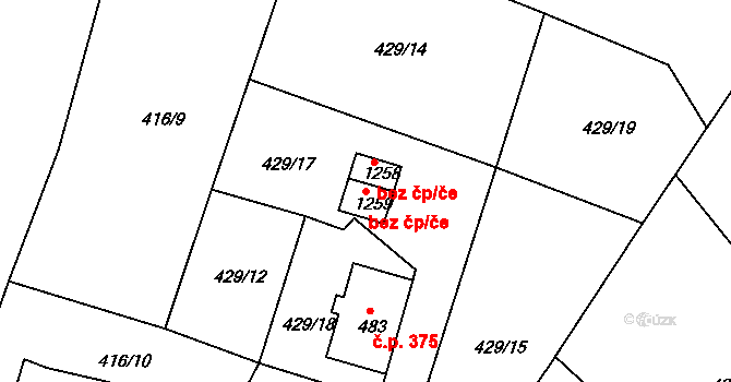 Hejnice 43560580 na parcele st. 1259 v KÚ Hejnice, Katastrální mapa