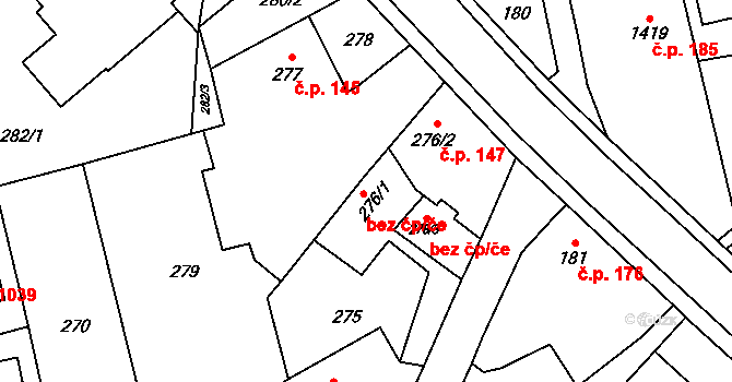 Kylešovice 1304, Opava na parcele st. 276/1 v KÚ Kylešovice, Katastrální mapa