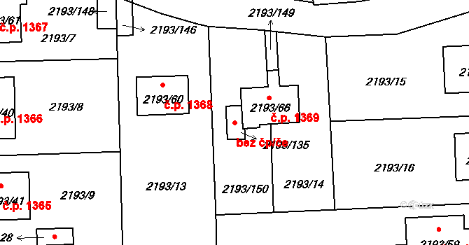 Pelhřimov 48536580 na parcele st. 2193/135 v KÚ Pelhřimov, Katastrální mapa