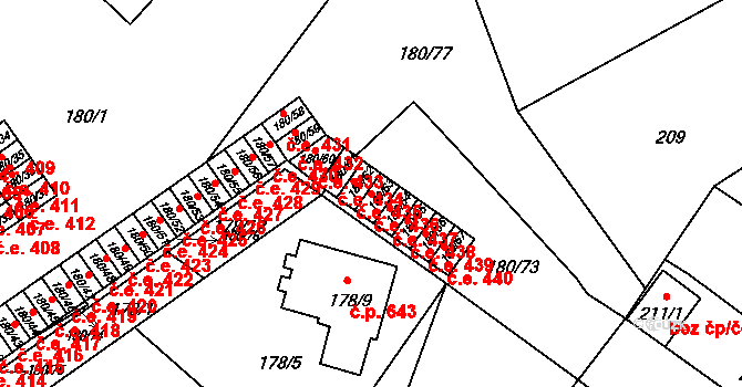 Klášterec nad Ohří 436 na parcele st. 180/63 v KÚ Klášterec nad Ohří, Katastrální mapa