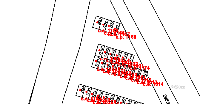 Dědice 1005, Vyškov na parcele st. 773/21 v KÚ Dědice u Vyškova, Katastrální mapa