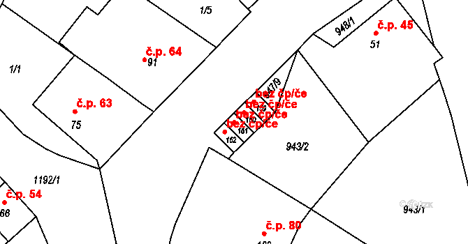 Růžená 42865581 na parcele st. 161 v KÚ Růžená, Katastrální mapa