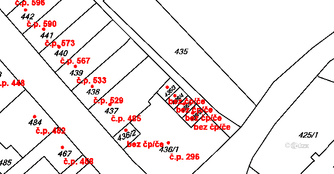 Sokolov 42969581 na parcele st. 436/3 v KÚ Sokolov, Katastrální mapa